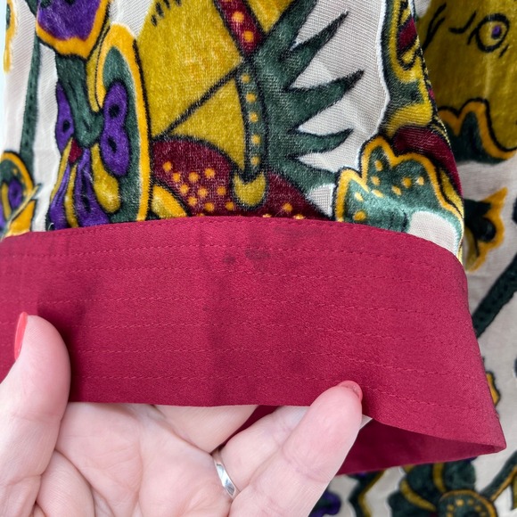 Chicos‎ Kimono Jacket L/XL Velvet Floral Anniversary Collection Silk Blend - Picture 12 of 14